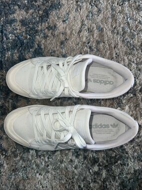 adidas White Low-Profile Canvas Sneakers